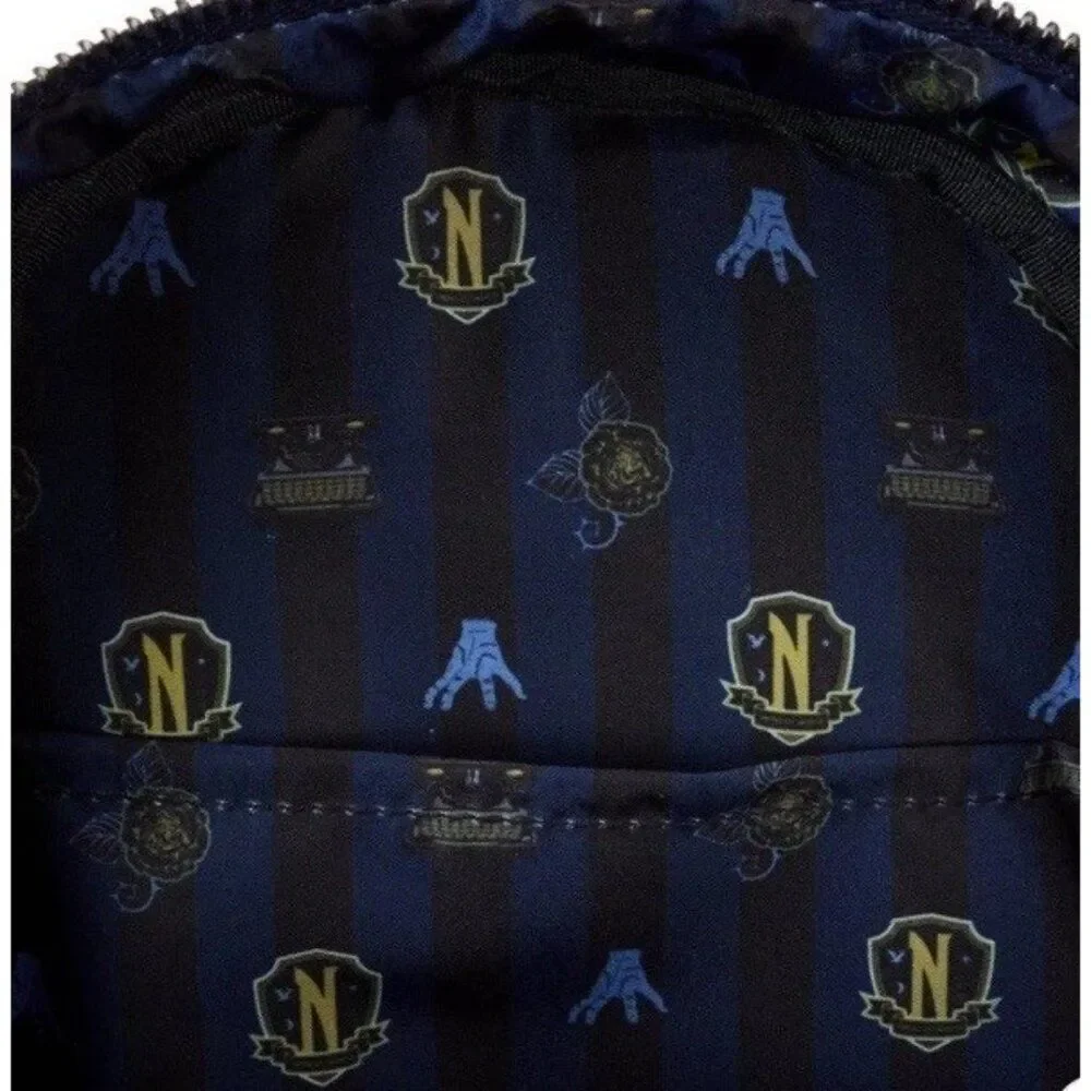 The Addams Family Wednesday Nevermore Academy Castle Glow Mini Backpack NWT